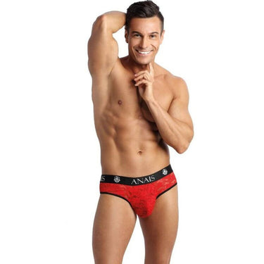 Perizoma Uomo Anais Brave String S in Pizzo Rosso Floreale